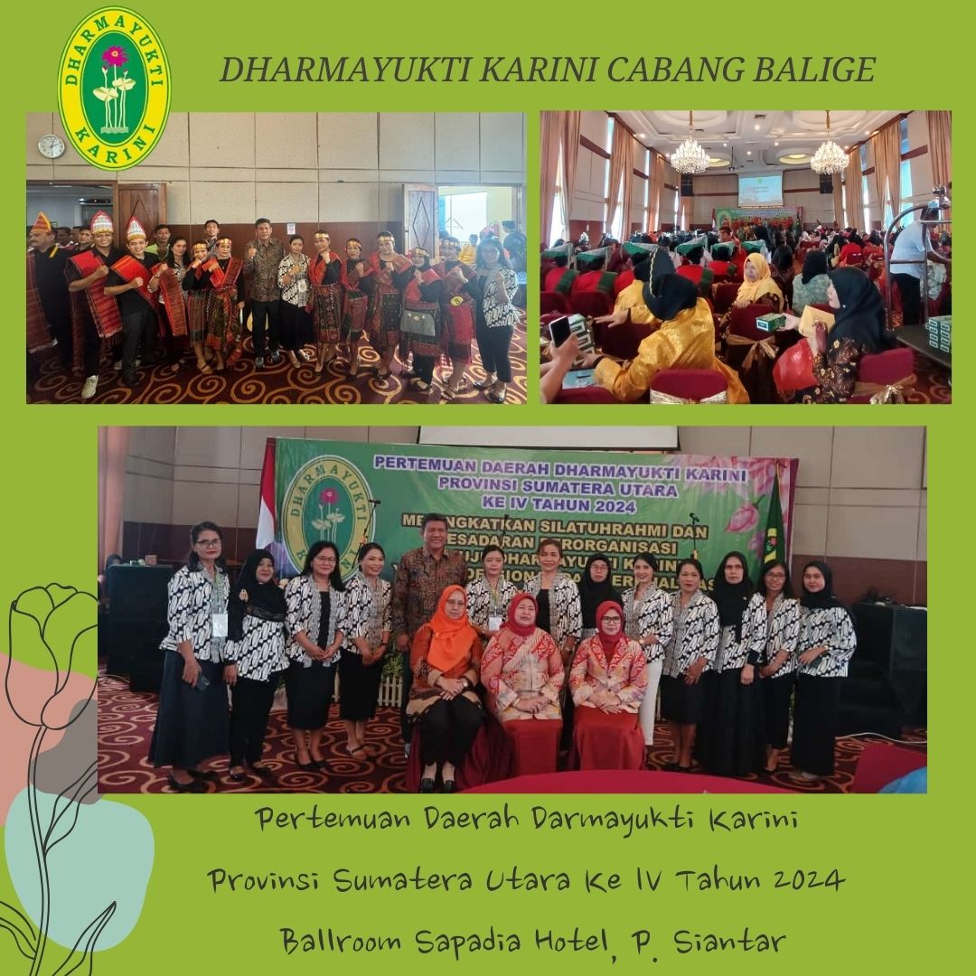 Pertemuan Daerah Darmayukti Karini Provinsi Sumatera Utara Ke IV Tahun 2024 Pertemuan Daerah Darmayukti Karini Provinsi Sumatera Utara Ke IV Tahun 2024